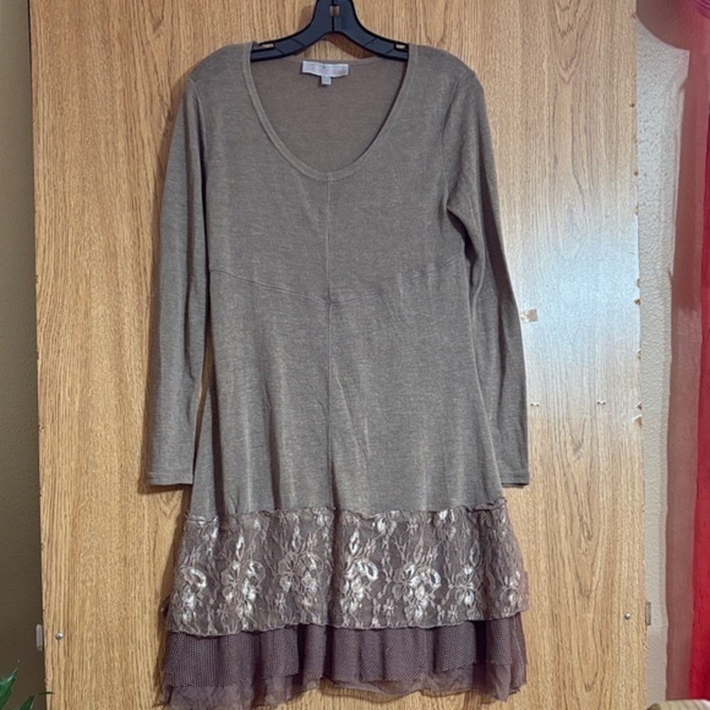 Pretty Angel Tan Knit Tunic